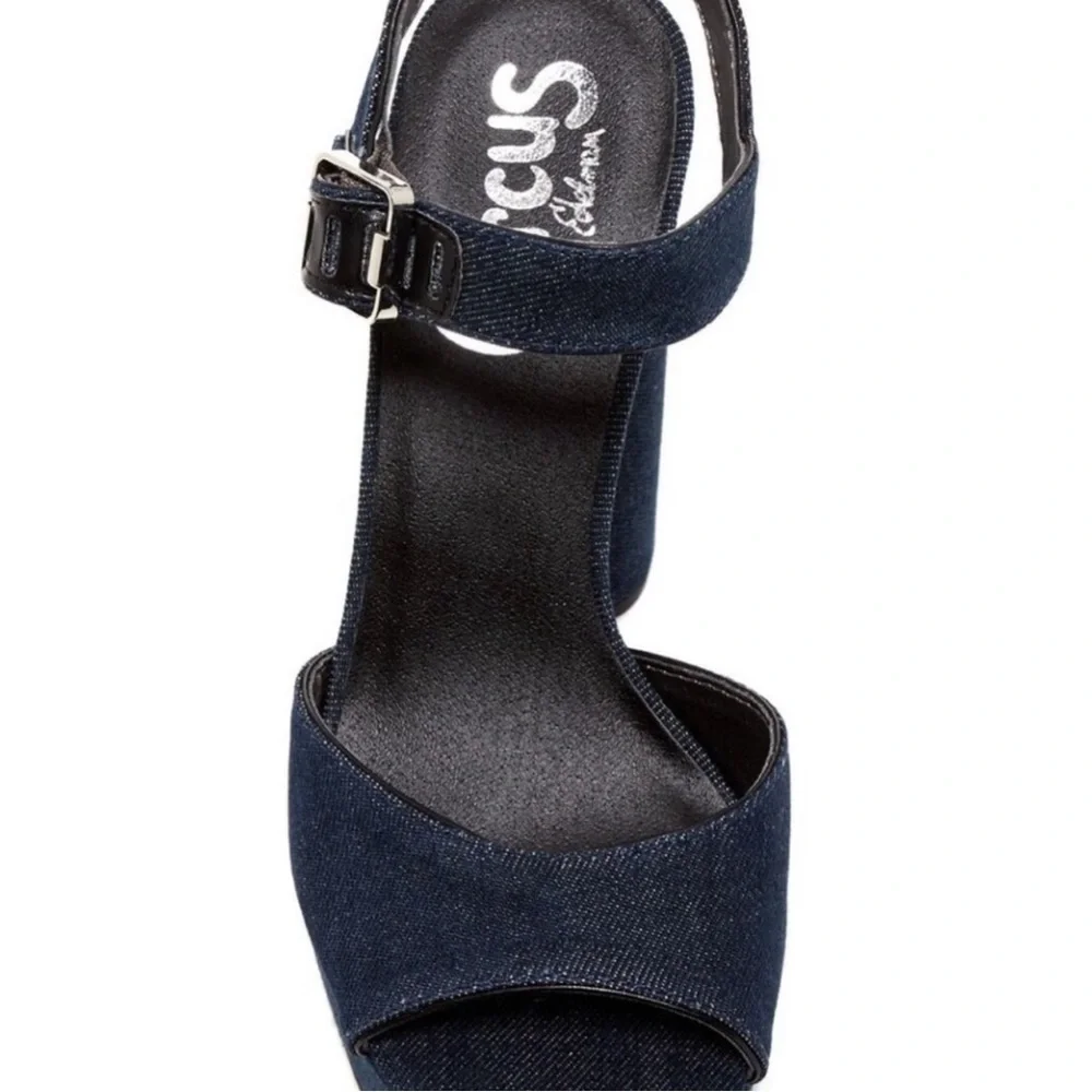 Circus by Sam Edelman Denim Blue Platform Sandals